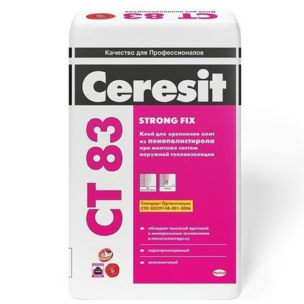 Клей для плит из пенополистирола Ceresit CT 83, 25кг